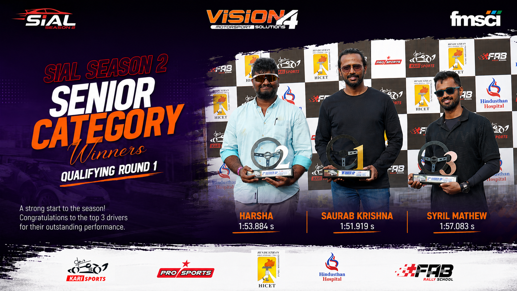 SIAL Season 2 Senior Category Qualifying Round 1 Sees Intense Battle for the Podium