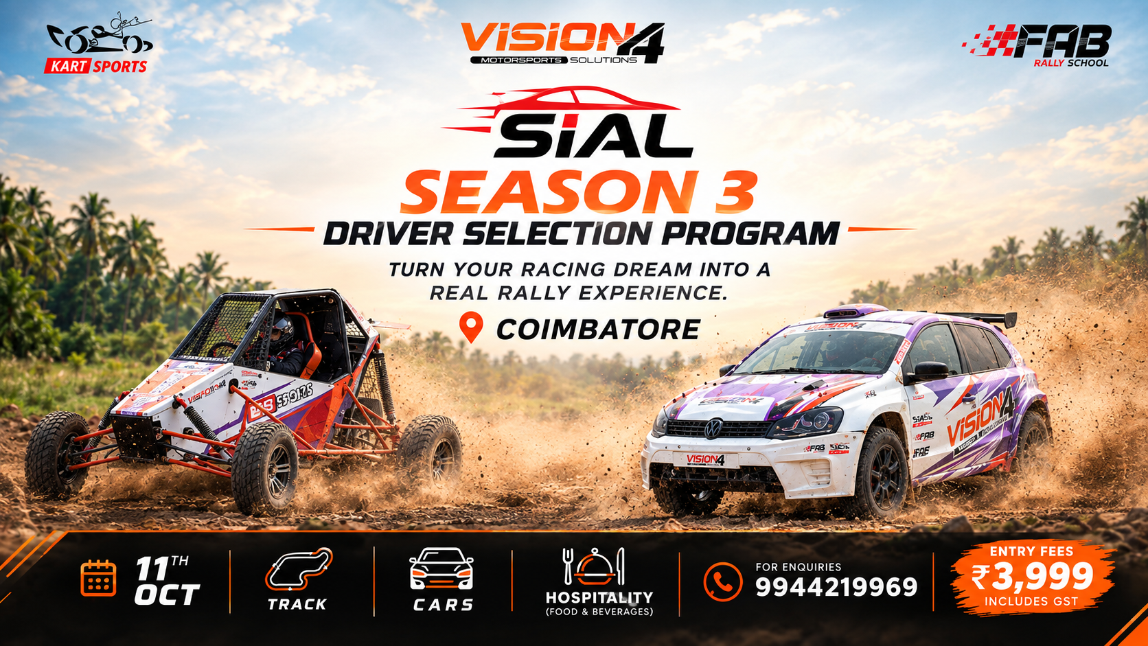 SIAL Season 3 Driver Selection Program Set to Bring Rally Experience to Coimbatore